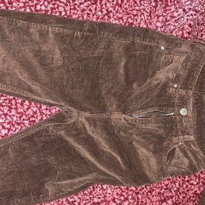 brown corduroy flare pants